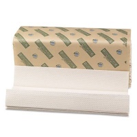 Boardwalk Green Folded Towels, C-Fold, Natural White, 10 1/8W x 13L, 200/Pack, 12/Carton