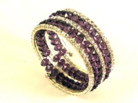 BRACELET 5 ROW PURPLE - WiseGloves BRACELET BANGLE ACCESSORY CUFF CRYSTAL ARMBAND