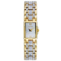 Elgin Women's EG1042 Austrian Crystal Accented Solid Link Bracelet Watch