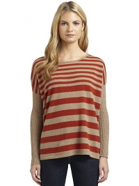 THE LOOKAllover stripesRibbed knit long sleevesTHE FITAbout 25 from shoulder to hemTHE MATERIALCashmereCARE & ORIGINDry cleanImportedModel shown is 5'9 (175cm) wearing US size Small. 