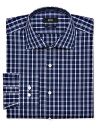 Hugo Boss Black Dress Shirt, Slim Fit Boss Dress Shirt, purple Plaid, 17 - 34-35