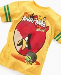 With this graphic t-shirt from Epic Threads, he won't need to be glued to the screen to show his passion for Angry Birds.