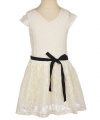 Guess Lacing Up Dress (Sizes 7 - 16) - white, 14