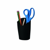 Fellowes Plastic Partition Additions Pencil Cup, 3.5 Inches x 5.56 Inches, Graphite (75272)