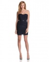 laundry BY SHELLI SEGAL Women's Strapless Tiered Cocktail Dress, Ink Blot, 4