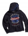 GUESS Kids Boys Big Boy Active Jacket with Front Art, NAVY (8/10)