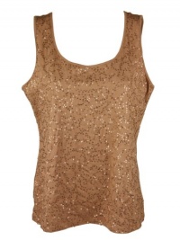 Charter Club Womens Turq And Caicos Sequin Tank Top