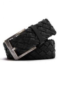 H.E. By Mango Men's Woven Leather Belt - Pedro C