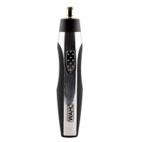 Wahl 5546-200 Ear, Nose and Brow 2-in-1 Deluxe Lighted Trimmer, Black/silver