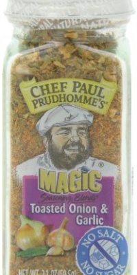 Chef Paul Prudhomme's Magic Seasoning Blends No Salt & No Sugar, Toasted Onion and Garlic, 2.1-Ounce