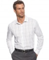 Perfect your desk-to-dinner look with plaid and this handsome shirt from Alfani.