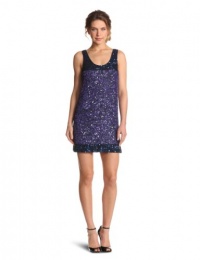 French Connection Women's Rainbow Sequins Dress, Blue, 10