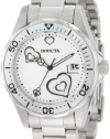 Invicta Women's 12286 Pro Diver Silver Heart Dial Stainless Steel Watch