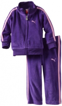 Puma - Kids Baby-Girls Infant Promo Velour Track Suit, Princess Purple, 12 Months