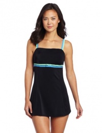 Fit 4 U Women's Colorblock Double Strap Bandeau Dress