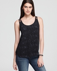 This lacy French Connection tank is sheer perfection and layer-perfect.