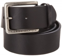 Tommy Hilfiger Mens Casual Bridle Belt, Black, 44