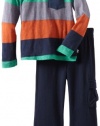 Splendid Littles Boys 2-7 Colorblock Rugby Tee Set, Preston, 4/5