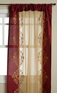 Regal Home Danbury 54-Inch by 84-Inch Embroidered Window Panel, Burgundy