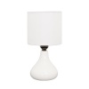 Ceramic Table Lamp with Fabric Shade (White)