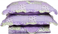 Cathay Home Fashions Luxury Silky Soft Rachel Mini Quilt Set, Full/Queen