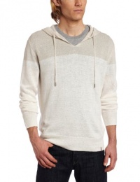 Calvin Klein Sportswear Men's Color Blocked Linen Hooded Sweater