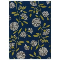 Granville Rugs Coastal Indoor/Outdoor Area Rug, Ivory/Blue/Green, 5' 3 x 7 '6