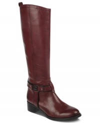 Metal hardware at the ankle adds intrigue to Etienne Aigner's Celtic tall dress boots.