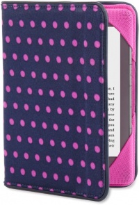 BUILT Kindle Slim Folio Case, Mini Dot Navy, fits Kindle Paperwhite, Touch, and Kindle