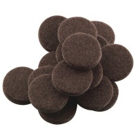 Waxman 7285 3/4-Inch Self-Stick Round Felt Pads, Brown