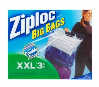 Ziploc Big Bag Double Zipper, XX-Large, 3-Count