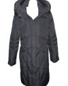 Calvin Klein Coat, Long Quilted Puffer Hooded Faux Fur Trim Down Size Medium