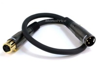 Monoprice 1.5ft Gold Plated 16AWG XLR Male to XLR Female Cable