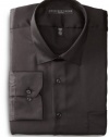 Geoffrey Beene Men's Fitted Sateen Dress Shirt, Black, 17.5/36-37