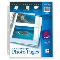 Avery Horizontal Photo Pages, Acid Free, 4 x 6 Inches, Pack of 10 (13406)