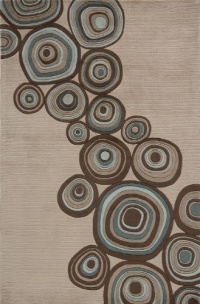 Area Rug 5x8 Rectangle Contemporary Mushroom Color - Momeni New Wave Rug from RugPal