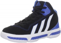 adidas Flight Path Basketball Sneaker (Toddler/Little Kid/Big Kid),Black1/Running White/Bright Blue,6 M US Big Kid