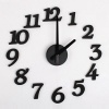 DIY Design Art Foam Sponge Digit Wall Clock Black