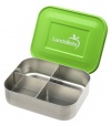 LunchBots Quad Stainless Steel Food Container, Lime Green