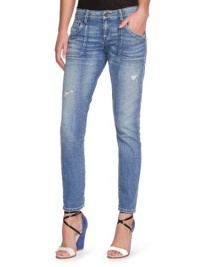 GUESS Brittney Cropped Straight Jeans in Worth, WORTHY WASH (25)