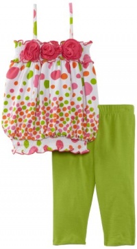 Bonnie Jean Girls 2-6X Dot Bubble Legging Set, Multi, 4T