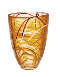 Kosta Boda Contrast Vase, Orange