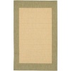 Couristan 1005/5005 Recife Checkered Field Natural/Green Rug, 5-Feet 10-Inch by 9-Feet 2-Inch