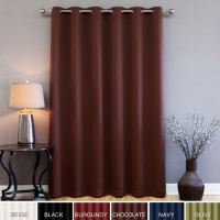 Wide Width Grommet Top Thermal Blackout Curtain 80W X 84L Panel - Chocolate - BWW