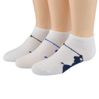 Polo Ralph Lauren boys Big Polo Sole Ped no show socks 3pairs - 9-11 (shoe size 4-10)