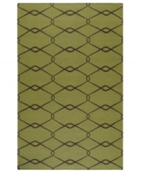 Stunning in its simplicity, this artist-designed area rug from Surya brings a calming beauty to any area in your home. Interlocking lines crisscross against a soft green background, creating a chic lattice-like pattern that's stylishly simple.