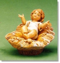 Baby Jesus, 2 pcs set - Child & Manger Separate .......... 7.5 Series