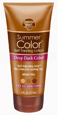 Banana Boat Summer Color Self-Tanning Lotion, Deep Dark Color, For All Skin Tones, 6-Ounce Tubes (Pack of 3)