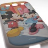 Samsung i9300 Galaxy S III Mickey Mouse & Minnie Mouse Holding Hands Disney Design on white TPU Protector Cover Case - Includes TWO Bonus Personal Charm Straps!