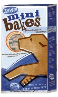 Zuke's 16-Ounce Mini Bakes Dog Treats, Peanut Butter n' Blueberryz